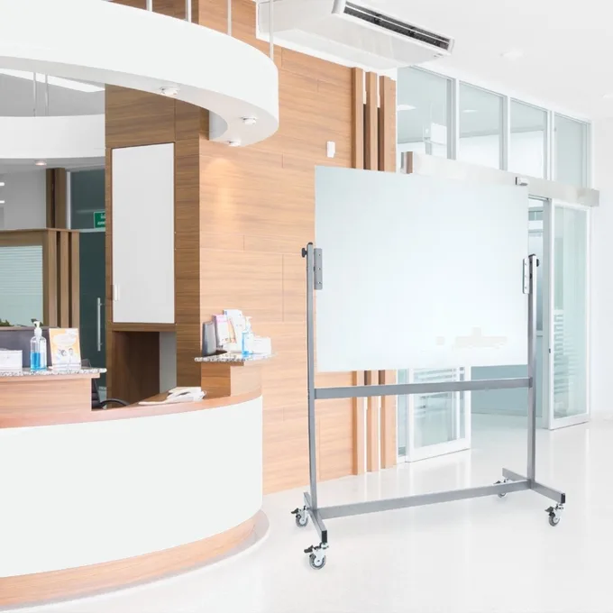 Space Mobile Double-Sided Glassboard